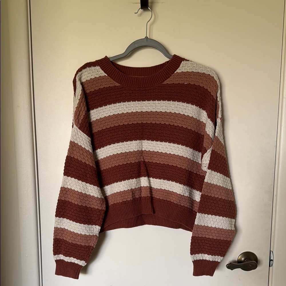 Hollister Striped Cropped Sweater